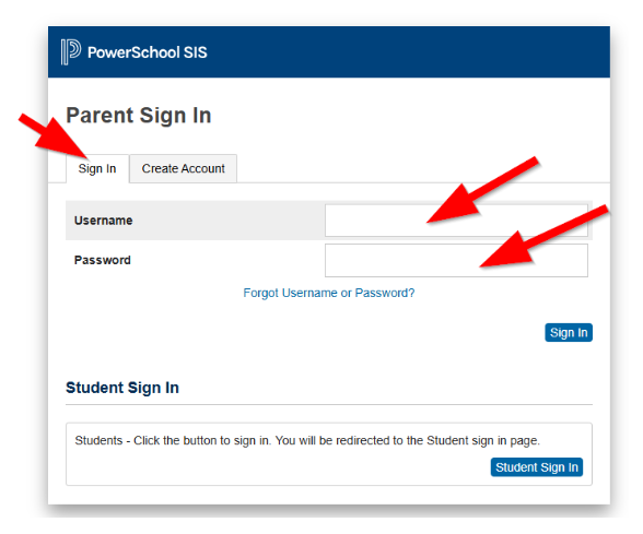 parent sign in for powerschool